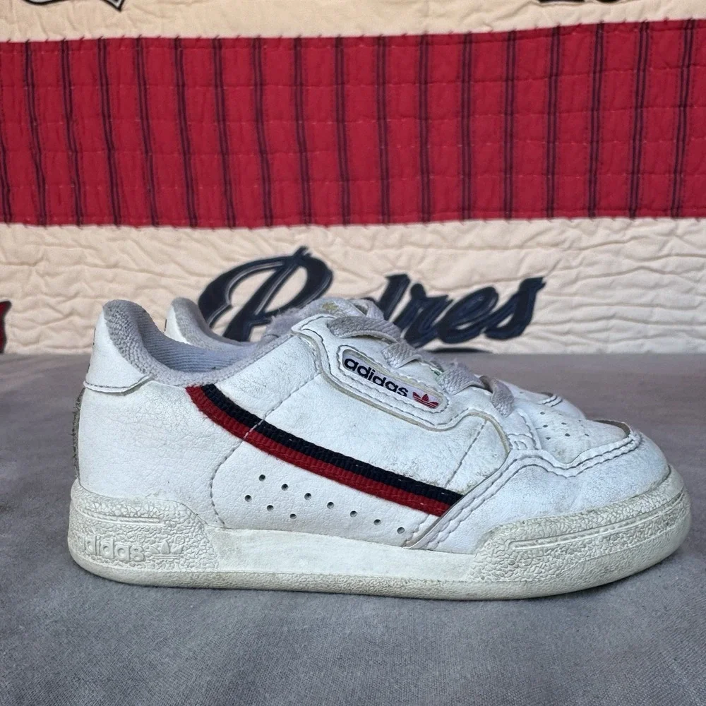 Size 6k - Adidas Continental 80 Athletic Baby Toddler Shoes‎ White/Red G28218